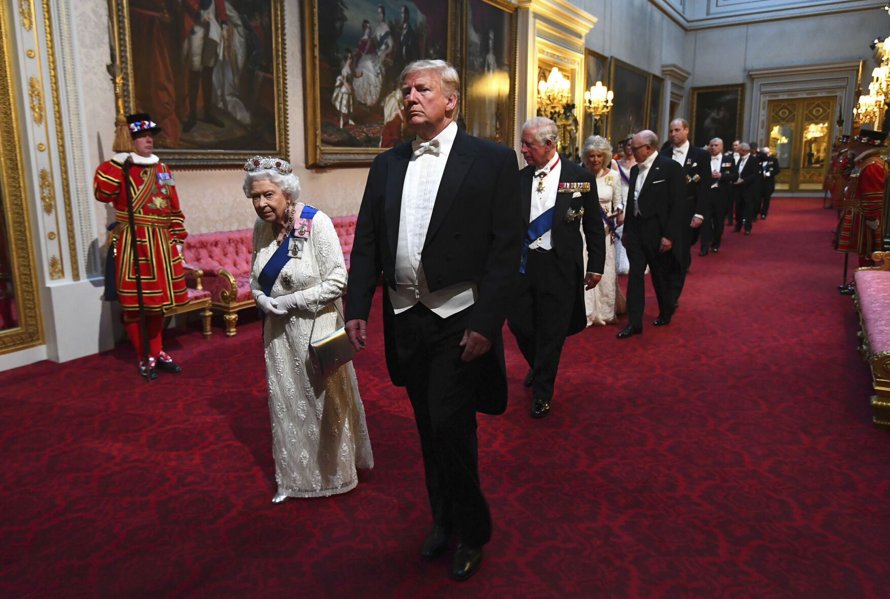 2019: Queen Elizabeth II and President Donald Trump